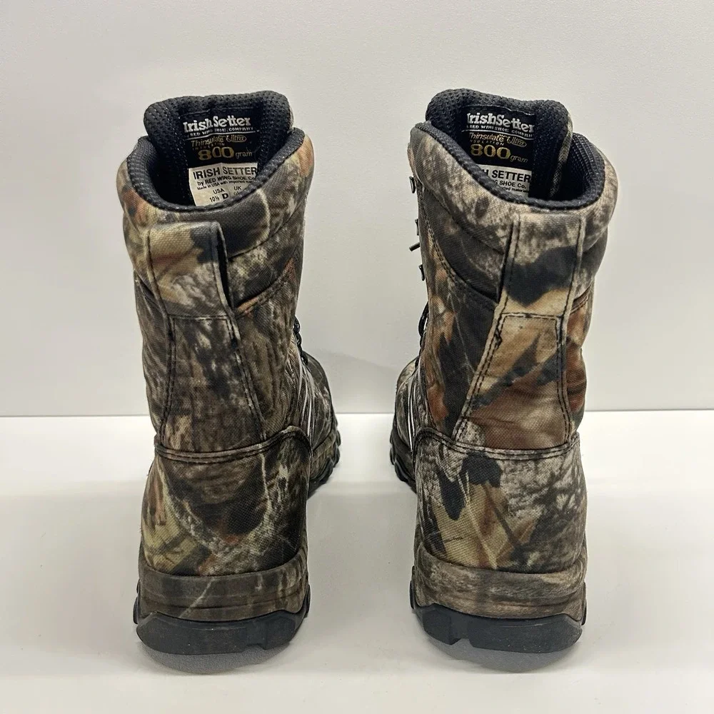 Irish Setter Red Wing 3859 Shadow Trek Camo Waterproof Hunting Boots Size 10.5 D